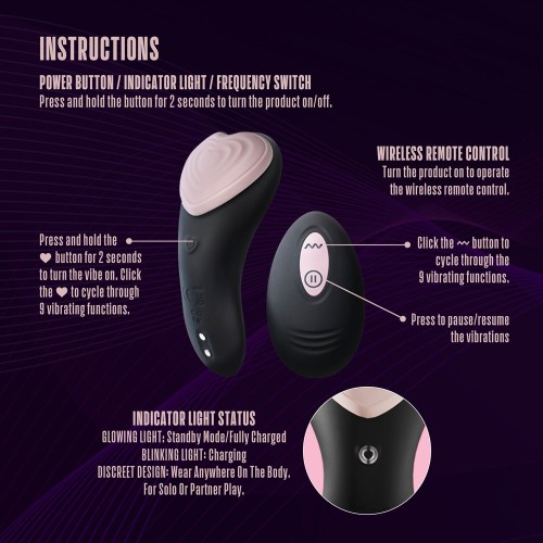 Temptasia Heartbeat Panty Vibe with Remote