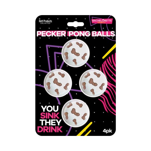 Pelotas de Beer Pong Pecker - Accesorio Divertido para Fiestas