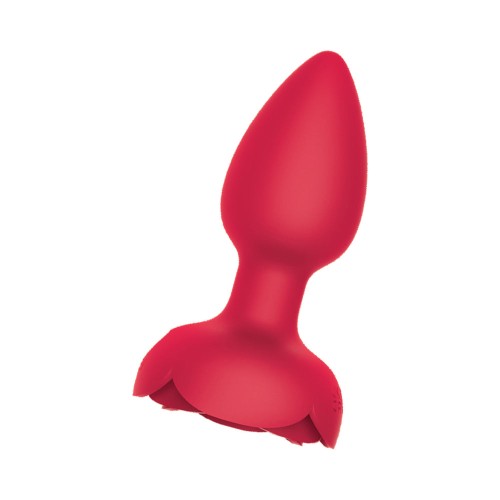 Rose Bud Tushy Light-Up Silicone Butt Plug - Explore New Pleasures