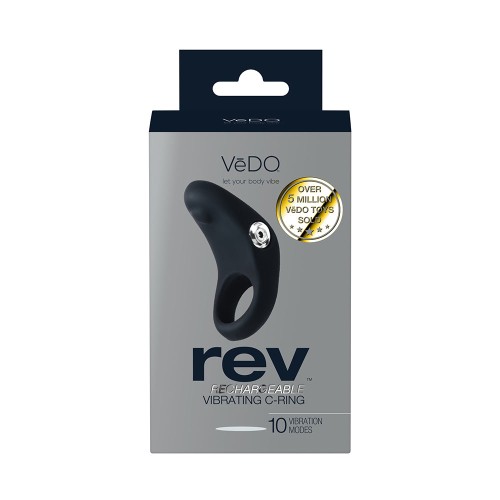 Anillo Vibrador Rev Recargable Negro