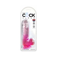 Buy King Cock Clear with Balls 6in Pink Online