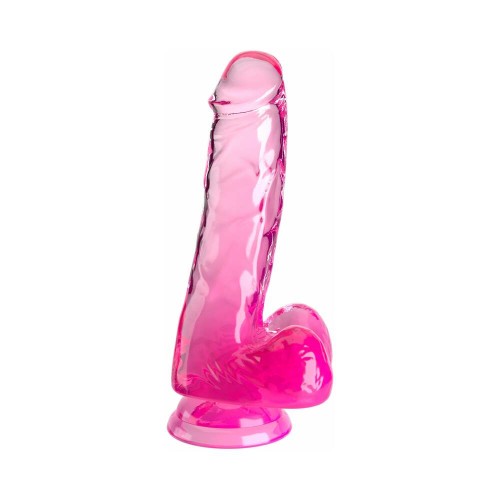 Compra King Cock Transparente con Testículos 6in Rosa Online