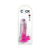 King Cock Dildo 7 Pulgadas Transparente con Testículos