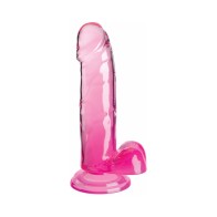 King Cock Dildo 7 Pulgadas Transparente con Testículos