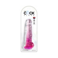 King Cock Clear 8in Dildo with Balls for Realistic Pleasure