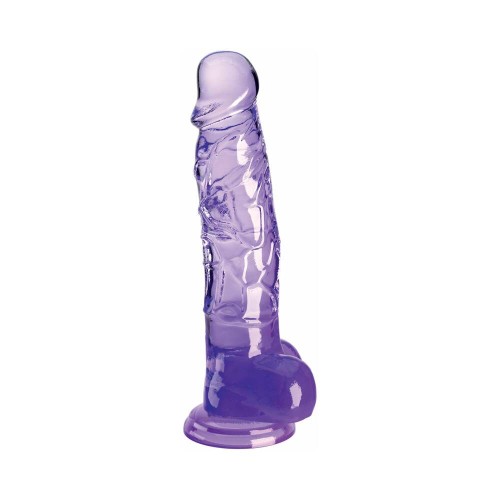 Dildo Púrpura King Cock Clear de 8 pulgadas en Línea