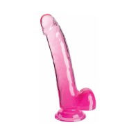 Dildo Transparente King Cock con Bolas