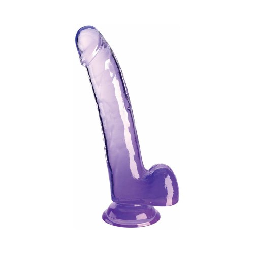 King Cock Clear Translucent Dildo 9" - Purple