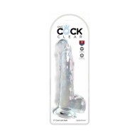 Dildo King Cock Clear 9 pulgadas con Testículos