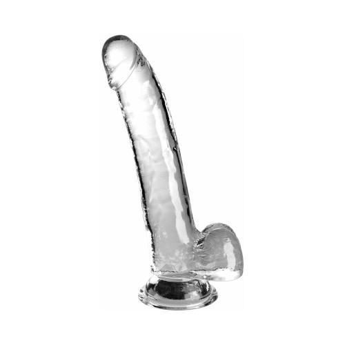 Dildo King Cock Clear 9 pulgadas con Testículos