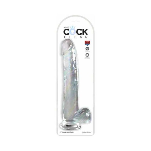 Dildo King Cock Translucido con Pelotas