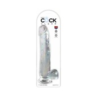 King Cock Clear with Balls Dildo