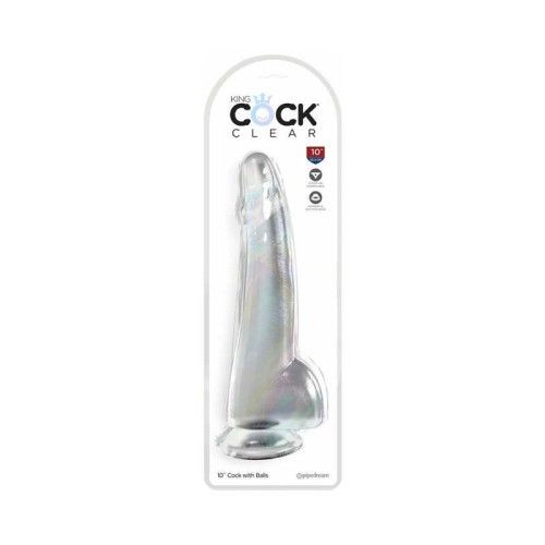 Dildo Claro King Cock 10in para Máximo Placer