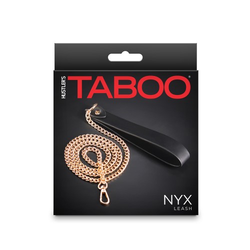 Hustler Taboo Nyx Leash Black - Elegant Bondage Accessory