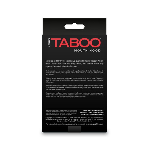 Capucha Taboo Mouth Hustler para Juego Sensual