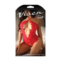 Teddy de Encaje Crotchless Vixen Fantasy Lingerie