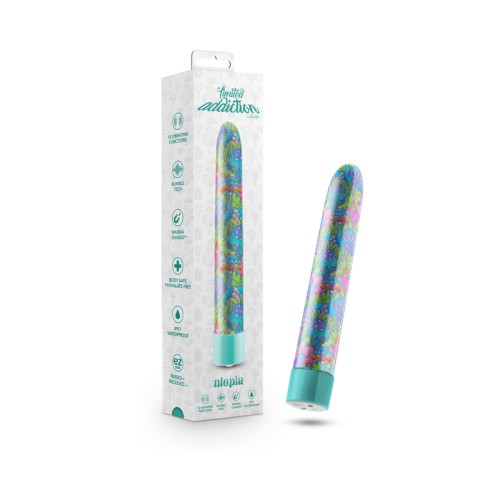 Limited Addiction Utopia Vibrador Recargable de 7 in. Aqua