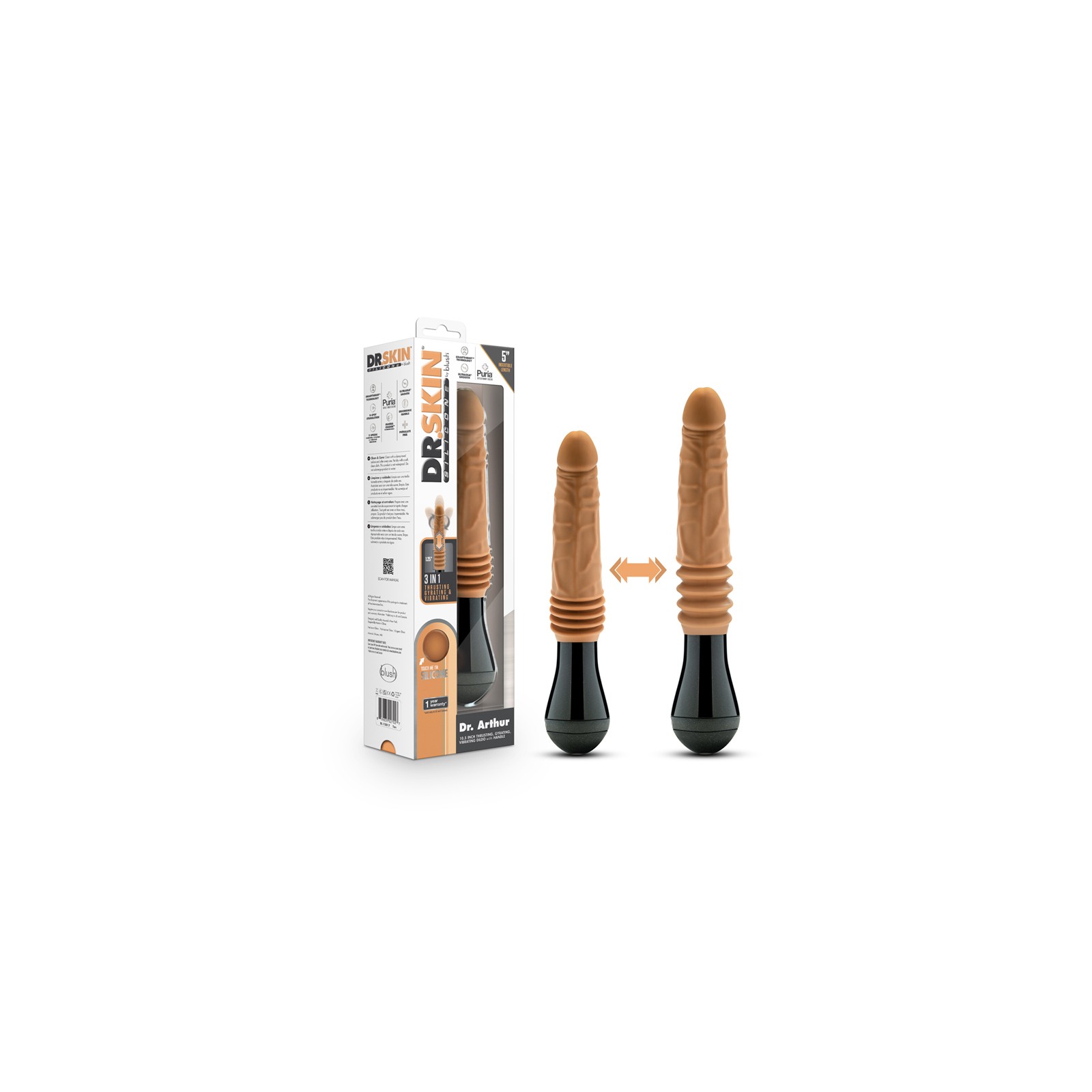 Dildo Oscilante y Movible Dr. Skin Arthur para Placer Definitivo