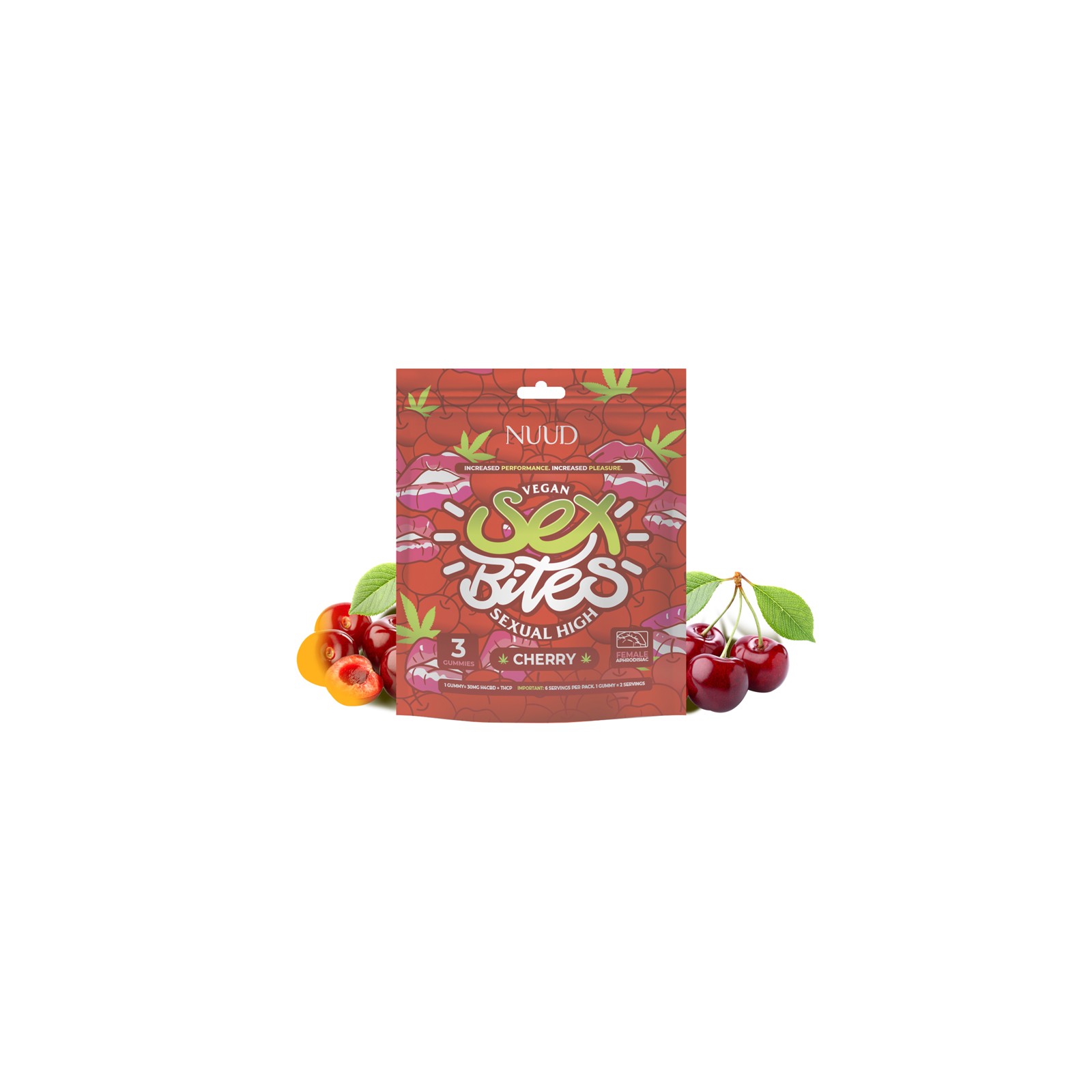 NUUD Cherry Aphrodisiac Gummies for Women