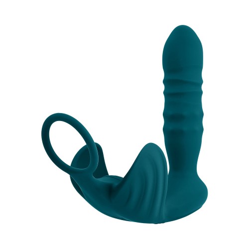 Playboy Bring It On Rechargeable Silicone Thrusting Anal Plug and Vibrating Ball Cradle