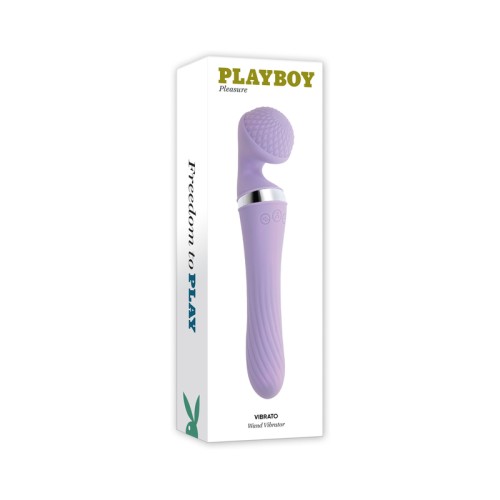 Playboy Vibrato Rechargeable Dual Ended Wand Vibrator Opal