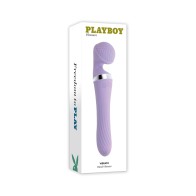 Playboy Vibrato Rechargeable Dual Ended Wand Vibrator Opal