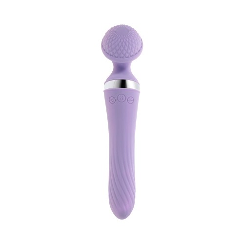 Playboy Vibrato Rechargeable Dual Ended Wand Vibrator Opal