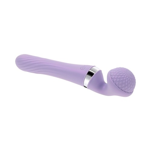 Playboy Vibrato Rechargeable Dual Ended Wand Vibrator Opal