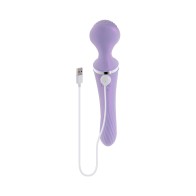 Playboy Vibrato Rechargeable Dual Ended Wand Vibrator Opal