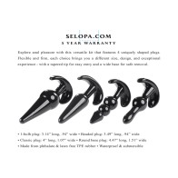 Set de 4 Plugs Anales Selopa Intro Negro