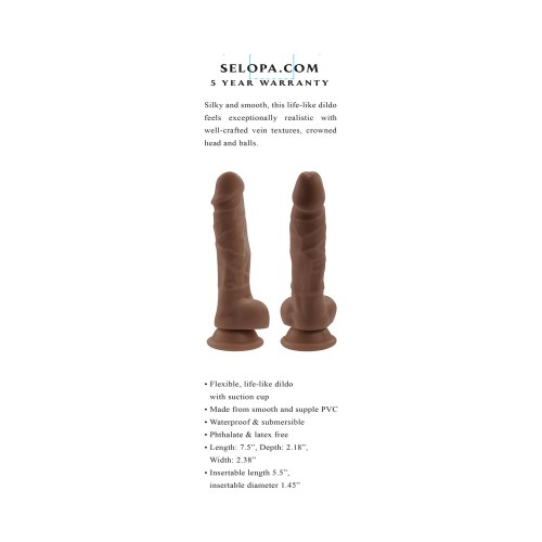 Compra Dildo Realista Selopa No Vibrante Oscuro