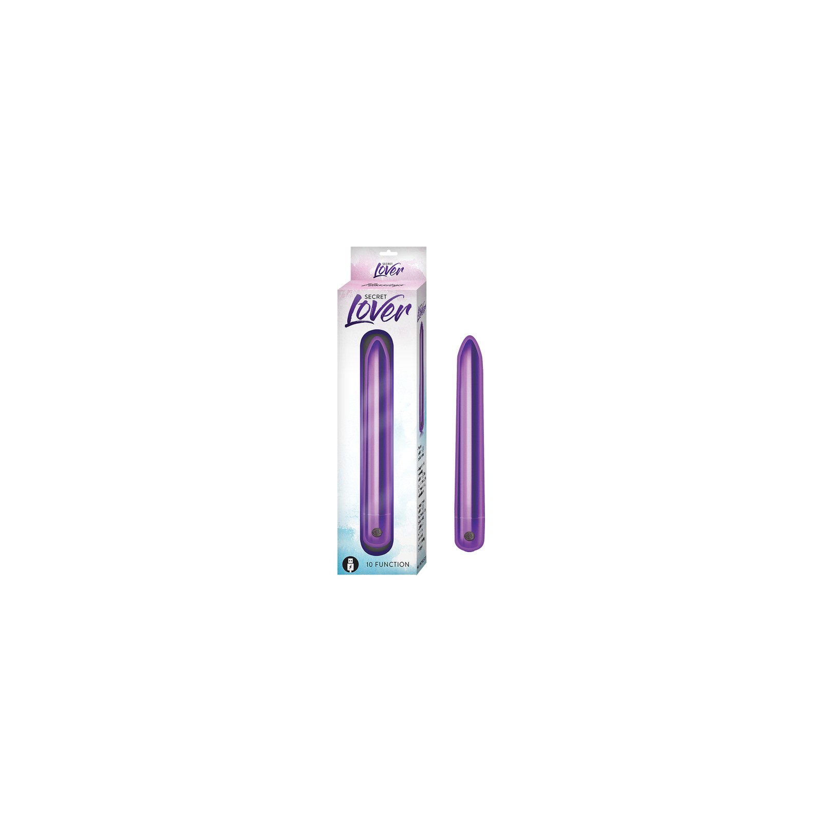 Secret Lover Rechargeable Slimline Vibrator with 10 Functions