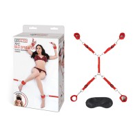 Kit de Restricción Lux Fetish Bed Spreader 7-Piezas