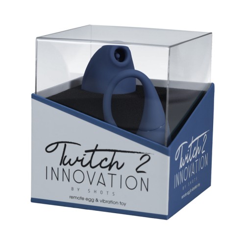 TWITCH 2 Suction & Flapping Vibrator with Remote - Blue/Grey