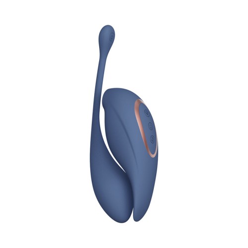 TWITCH 2 Suction & Flapping Vibrator with Remote - Blue/Grey