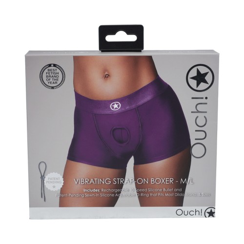 Boxer Strap-on Vibrante Ouch! Morado