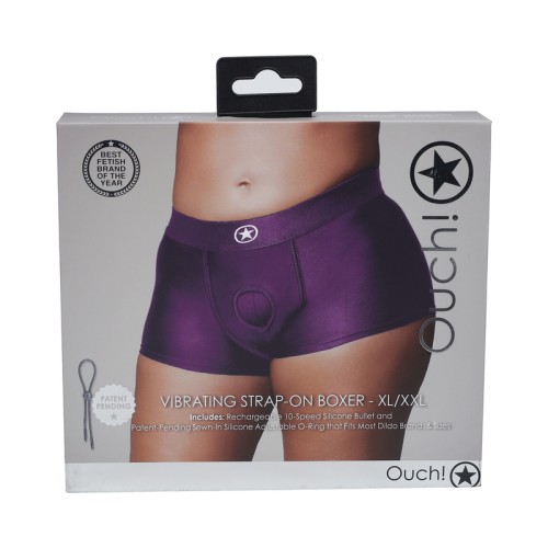 Vibrating Strap-on Boxer Purple XL/XXL for Pleasure