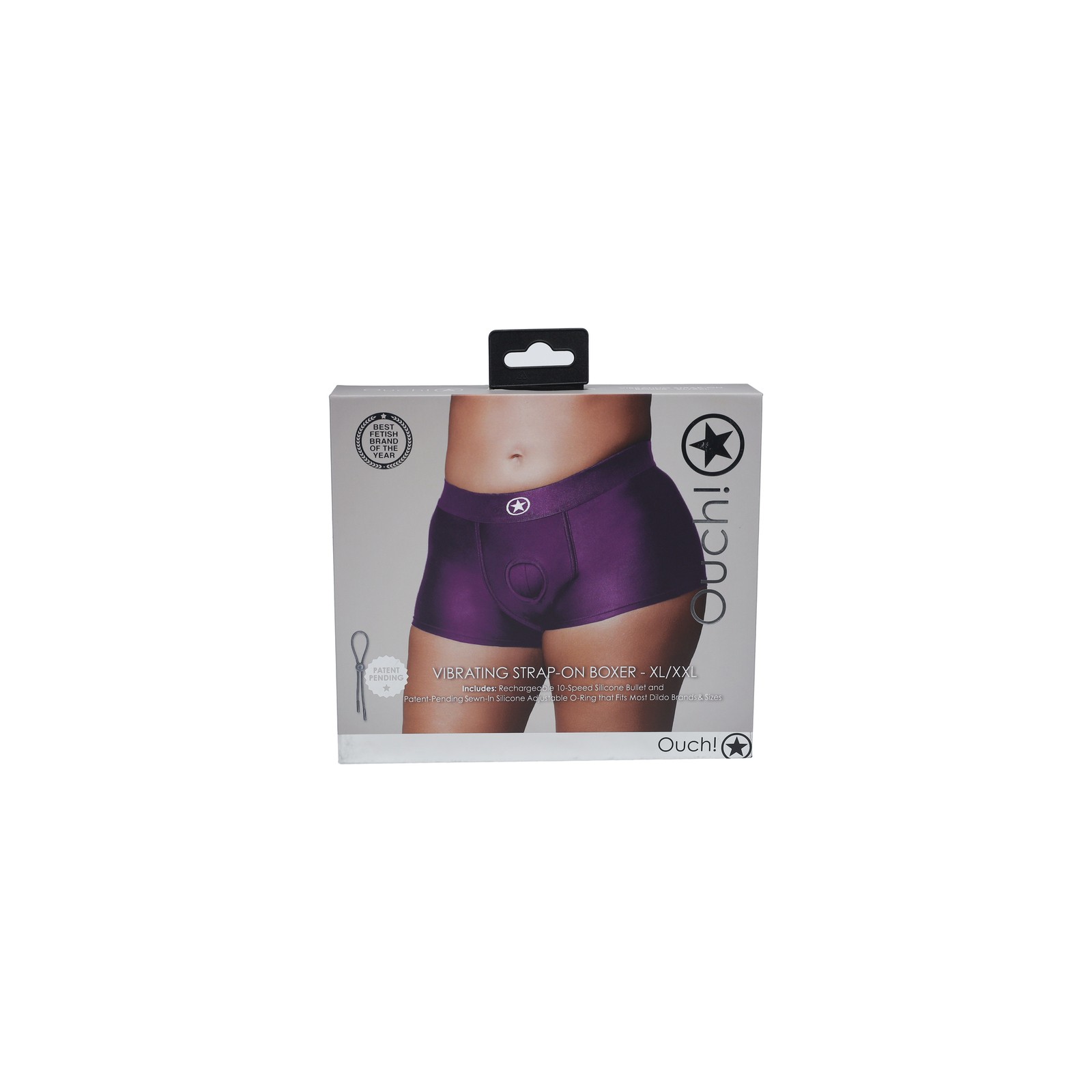 Vibrating Strap-on Boxer Purple XL/XXL for Pleasure