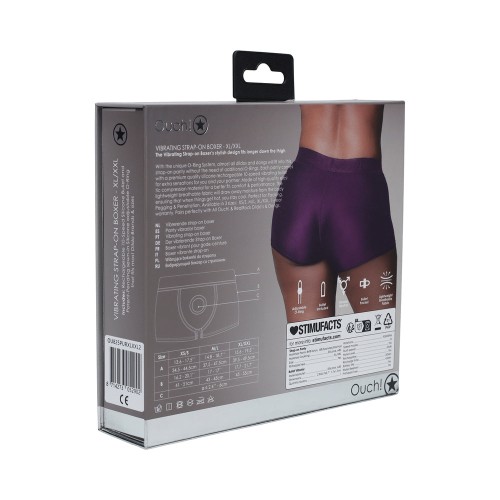 Vibrating Strap-on Boxer Purple XL/XXL for Pleasure