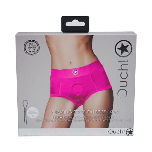 Ouch! Braguitas Vibradoras con Strapon Rosa XS/S - Placer Definitivo