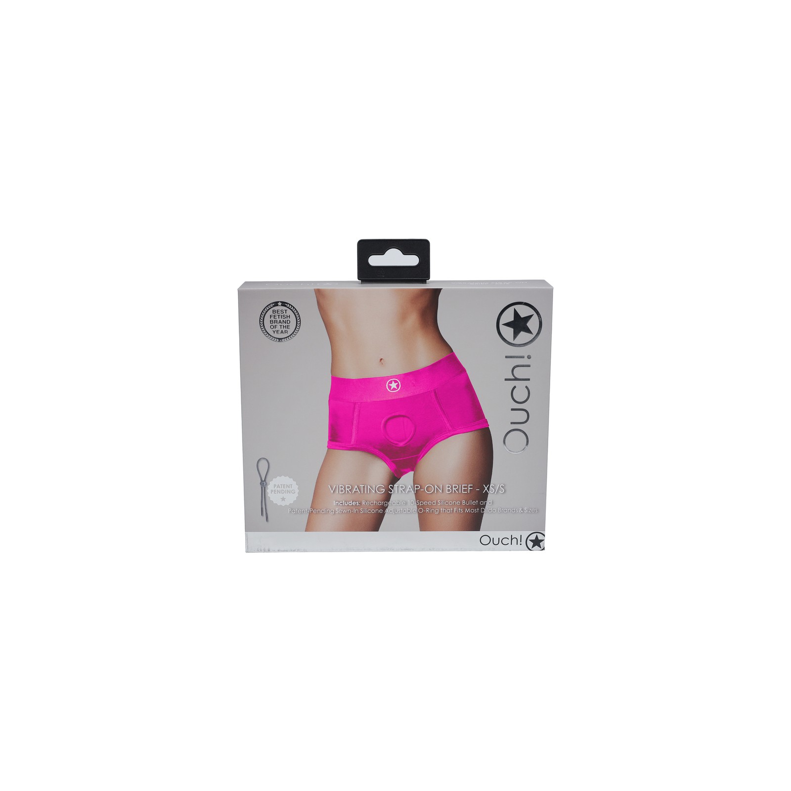 Ouch! Vibrating Strap-on Brief Pink XS/S - Ultimate Pleasure