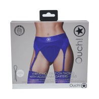 Ouch! Vibrating Strap-On Panty with Adjustable Garters