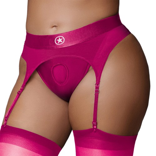 Ouch! Vibrating Strap-On Thong Pink XL/XXL