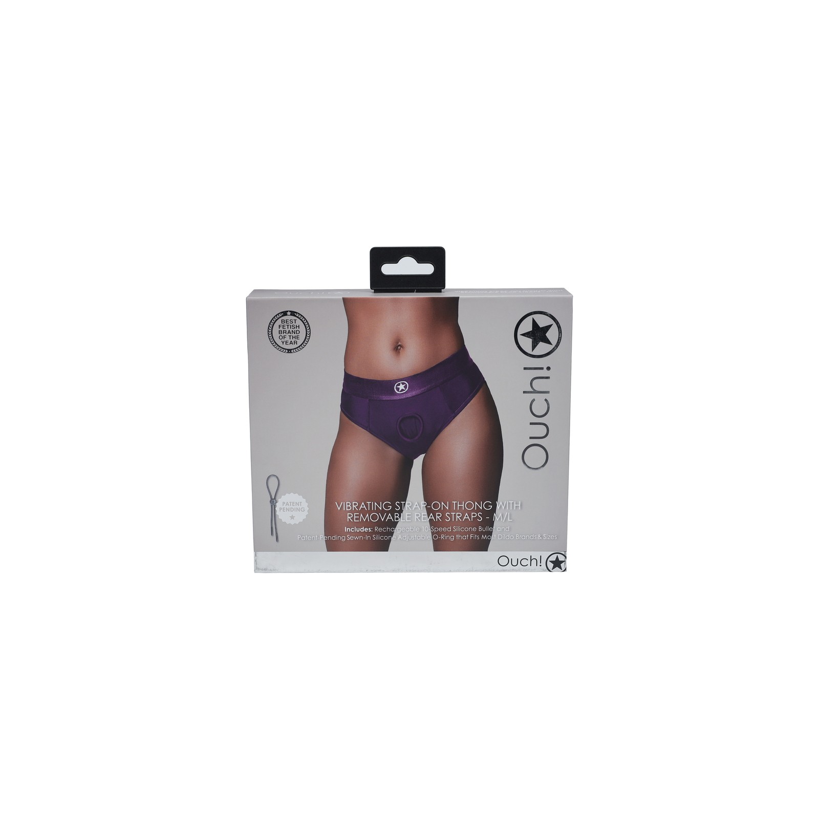 Tanga Vibratorio Ouch! con Straps Removibles