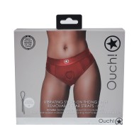 Ouch! Vibrating Strap-on Thong with Removable Butt Straps