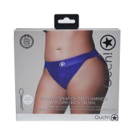 Ouch! Arnés de Panty Strap-on Vibrante Negro XL/XXL