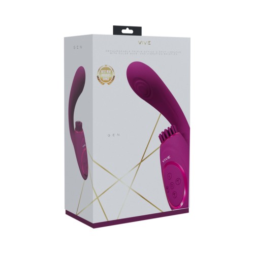 VIVE GEN Vibrador G-Spot Recargable de Triple Motor