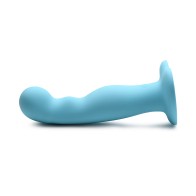 Dildo Silicona Grosor Vibrante Simply Sweet 21X Con Control Remoto Azul - Placer Intenso