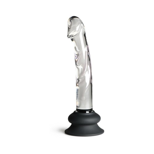 Pleasure Crystals Glass Dildo with Silicone Base