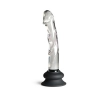 Dildo de Cristal con Base de Silicona